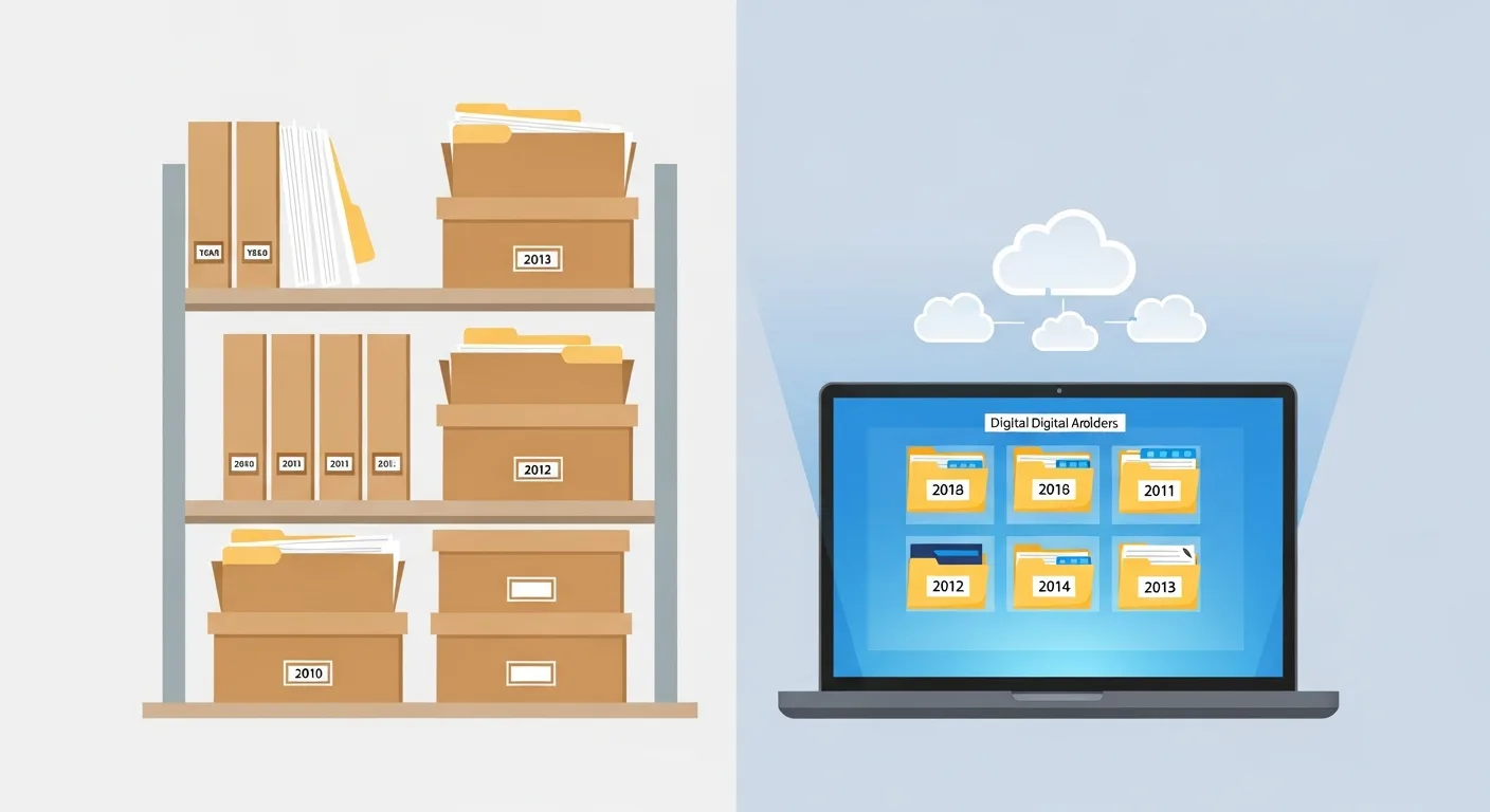 Archivage numérique vs Archivage physique : Ce que la loi impose aux TPE